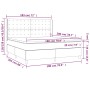 Cama box spring con colchón terciopelo gris oscuro 180x200 cm de vidaXL, Camas y somieres - Ref: Foro24-3132934, Precio: 586,...
