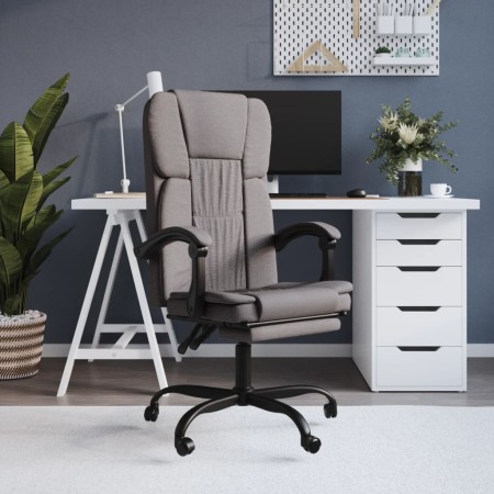 Silla de oficina reclinable de tela gris taupé en Sillas de oficina | Comprar online en Foru.es