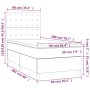 Cama box spring colchón y luces LED tela azul 90x200 cm de vidaXL, Camas y somieres - Ref: Foro24-3135171, Precio: 351,41 €, ...