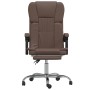 Silla de oficina reclinable cuero sintético marrón en Sillas de oficina | Comprar online en Foru.es