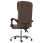 Silla de oficina reclinable cuero sintético marrón en Sillas de oficina | Comprar online en Foru.es
