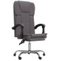 Silla de oficina reclinable cuero sintético gris en Sillas de oficina | Comprar online en Foru.es