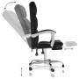 Silla de oficina reclinable cuero sintético negro en Sillas de oficina | Comprar online en Foru.es