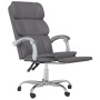 Silla de oficina reclinable cuero sintético gris en Sillas de oficina | Comprar online en Foru.es