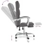 Silla de oficina reclinable cuero sintético gris en Sillas de oficina | Comprar online en Foru.es