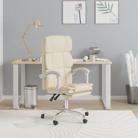 Silla de oficina reclinable cuero sintético crema en Sillas de oficina | Comprar online en Foru.es