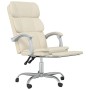 Silla de oficina reclinable cuero sintético crema en Sillas de oficina | Comprar online en Foru.es