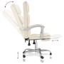 Silla de oficina reclinable cuero sintético crema en Sillas de oficina | Comprar online en Foru.es