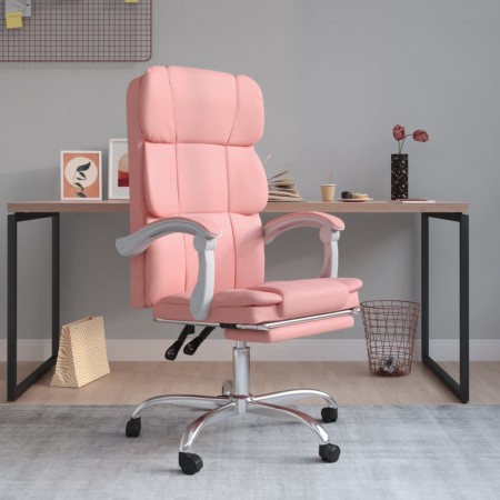 Silla de oficina reclinable cuero sintético rosa en Sillas de oficina | Comprar online en Foru.es