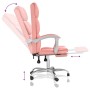 Silla de oficina reclinable cuero sintético rosa en Sillas de oficina | Comprar online en Foru.es