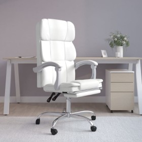 Silla de oficina reclinable cuero sintético blanco en Sillas de oficina | Comprar online en Foru.es