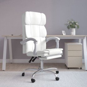 Silla de oficina reclinable cuero sintético blanco en Sillas de oficina | Comprar online en Foru.es