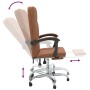 Silla de oficina reclinable cuero sintético marrón en Sillas de oficina | Comprar online en Foru.es