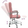 Silla de oficina reclinable cuero sintético rosa en Sillas de oficina | Comprar online en Foru.es