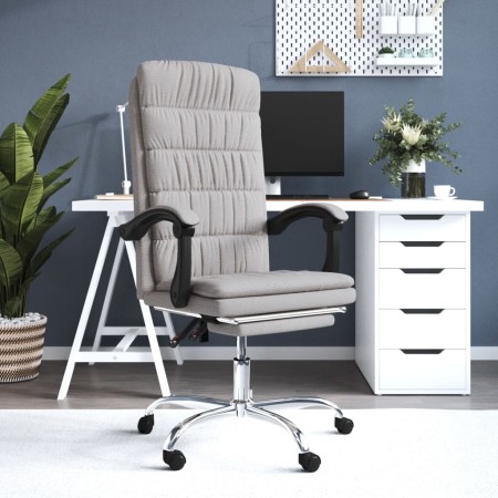 Silla de oficina reclinable de tela gris taupé en Sillas de oficina | Comprar online en Foru.es