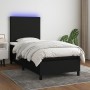 Cama box spring colchón y luces LED tela negro 90x200 cm de vidaXL, Camas y somieres - Ref: Foro24-3134687, Precio: 347,86 €,...