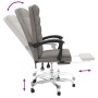 Silla de oficina reclinable de tela gris taupé en Sillas de oficina | Comprar online en Foru.es