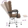 Silla de oficina reclinable de tela marrón en Sillas de oficina | Comprar online en Foru.es