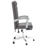 Silla de oficina reclinable cuero sintético gris en Sillas de oficina | Comprar online en Foru.es