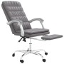 Silla de oficina reclinable cuero sintético gris en Sillas de oficina | Comprar online en Foru.es