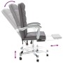 Silla de oficina reclinable cuero sintético gris en Sillas de oficina | Comprar online en Foru.es