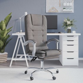 Silla de oficina reclinable con masaje tela gris taupé en Sillas de oficina | Comprar online en Foru.es