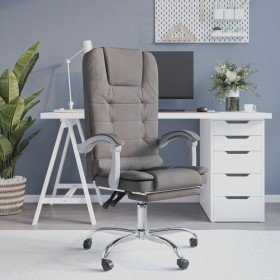 Silla de oficina reclinable con masaje tela gris taupé en Sillas de oficina | Comprar online en Foru.es