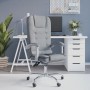 Silla de oficina reclinable con masaje de tela gris claro en Sillas de oficina | Comprar online en Foru.es
