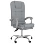 Silla de oficina reclinable con masaje de tela gris claro en Sillas de oficina | Comprar online en Foru.es