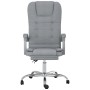 Silla de oficina reclinable con masaje de tela gris claro en Sillas de oficina | Comprar online en Foru.es