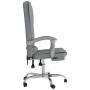 Silla de oficina reclinable con masaje de tela gris claro en Sillas de oficina | Comprar online en Foru.es