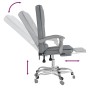 Silla de oficina reclinable con masaje de tela gris claro en Sillas de oficina | Comprar online en Foru.es