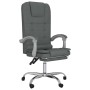 Silla de oficina reclinable con masaje de tela gris oscuro en Sillas de oficina | Comprar online en Foru.es
