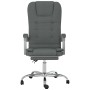 Silla de oficina reclinable con masaje de tela gris oscuro en Sillas de oficina | Comprar online en Foru.es