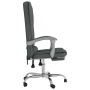 Silla de oficina reclinable con masaje de tela gris oscuro en Sillas de oficina | Comprar online en Foru.es