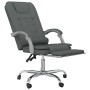 Silla de oficina reclinable con masaje de tela gris oscuro en Sillas de oficina | Comprar online en Foru.es