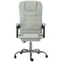 Silla de oficina reclinable con masaje terciopelo gris claro en Sillas de oficina | Comprar online en Foru.es