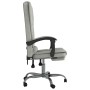 Silla de oficina reclinable con masaje terciopelo gris claro en Sillas de oficina | Comprar online en Foru.es