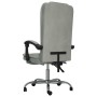 Silla de oficina reclinable con masaje terciopelo gris claro en Sillas de oficina | Comprar online en Foru.es