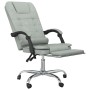 Silla de oficina reclinable con masaje terciopelo gris claro en Sillas de oficina | Comprar online en Foru.es
