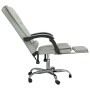 Silla de oficina reclinable con masaje terciopelo gris claro en Sillas de oficina | Comprar online en Foru.es
