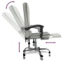 Silla de oficina reclinable con masaje terciopelo gris claro en Sillas de oficina | Comprar online en Foru.es
