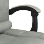 Silla de oficina reclinable con masaje terciopelo gris claro en Sillas de oficina | Comprar online en Foru.es