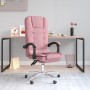 Silla de oficina reclinable con masaje terciopelo rosa en Sillas de oficina | Comprar online en Foru.es