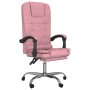 Silla de oficina reclinable con masaje terciopelo rosa en Sillas de oficina | Comprar online en Foru.es