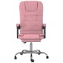 Silla de oficina reclinable con masaje terciopelo rosa en Sillas de oficina | Comprar online en Foru.es