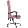 Silla de oficina reclinable con masaje terciopelo rosa en Sillas de oficina | Comprar online en Foru.es