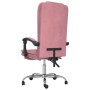 Silla de oficina reclinable con masaje terciopelo rosa en Sillas de oficina | Comprar online en Foru.es