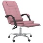 Silla de oficina reclinable con masaje terciopelo rosa en Sillas de oficina | Comprar online en Foru.es