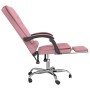 Silla de oficina reclinable con masaje terciopelo rosa en Sillas de oficina | Comprar online en Foru.es